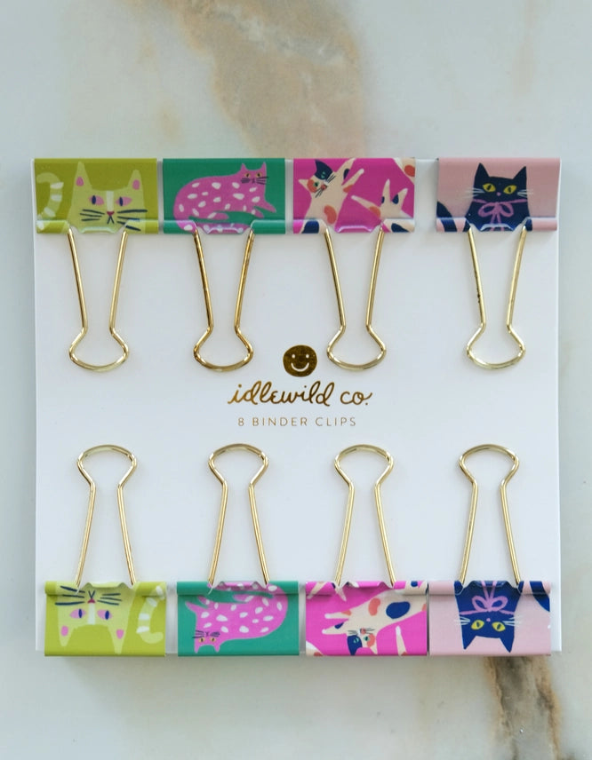 Binder Clips - Cats