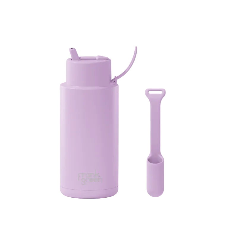 Lip & Sip Bundle - 1L Ceramic Bottle with Lip Gloss Holder Lilac Haze