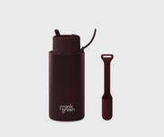 Lip & Sip Bundle - 1L Ceramic Bottle with Lip Gloss Holder Chocolate