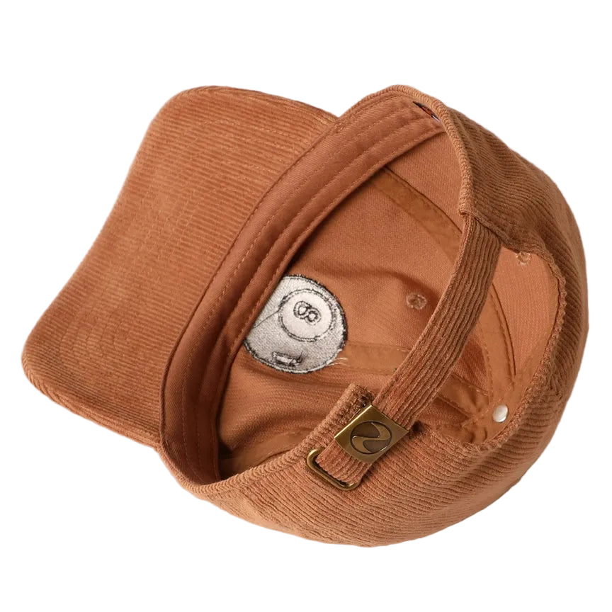 Embroidered Baseball Cap Corduroy - 8 Ball Mocha