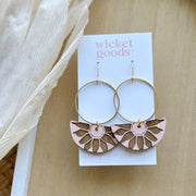 Canyon Blooms Drop Earrings - Rose Quartz
