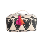 Diagonal Washbag Large - Mono Linked Hearts