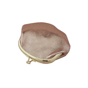 Retro Leather Clasp Purse - Nude