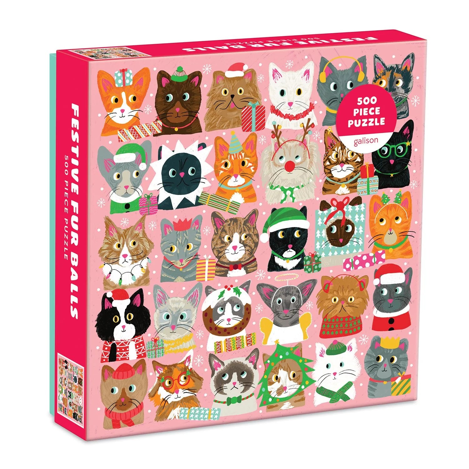500pc Puzzle - Festive Fur Balls