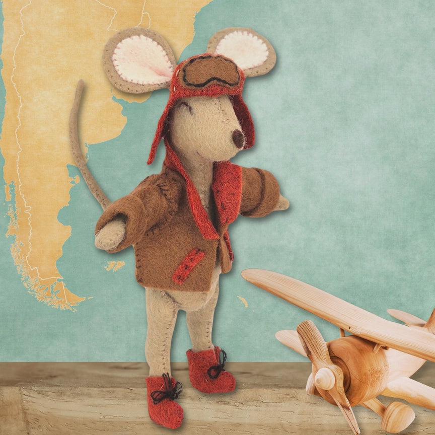 Mini Felt Craft Kit - Little Mouse The Aviator