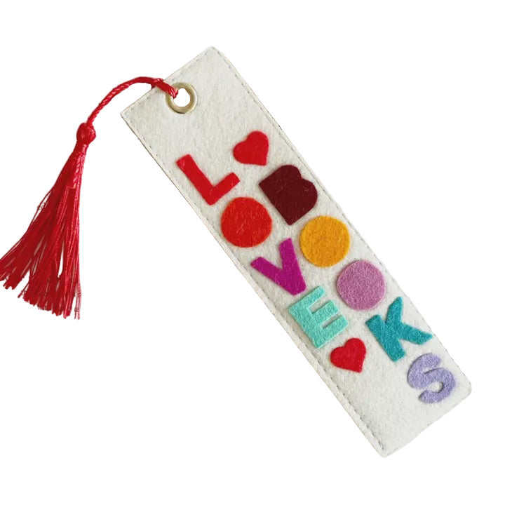 Felt Bookmark - Love Books