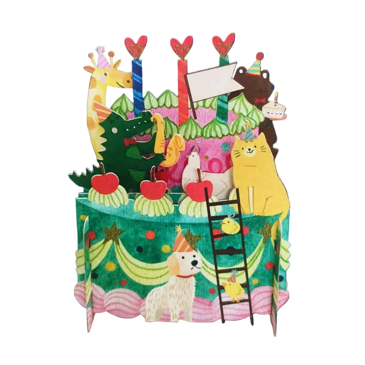 Cut Art Card - Animal Cake