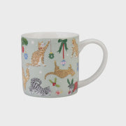 New Bone China Mug - Christmas Cats