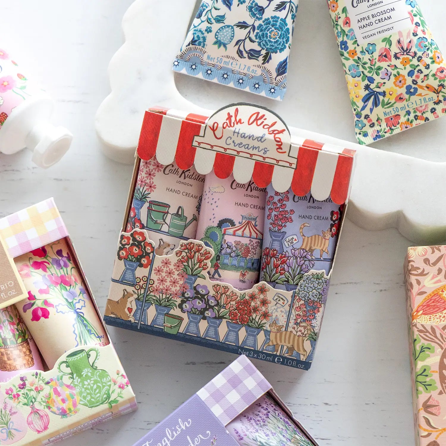 Cath Kidston Flower Market Mixed Bunch Hand Cream Trio
