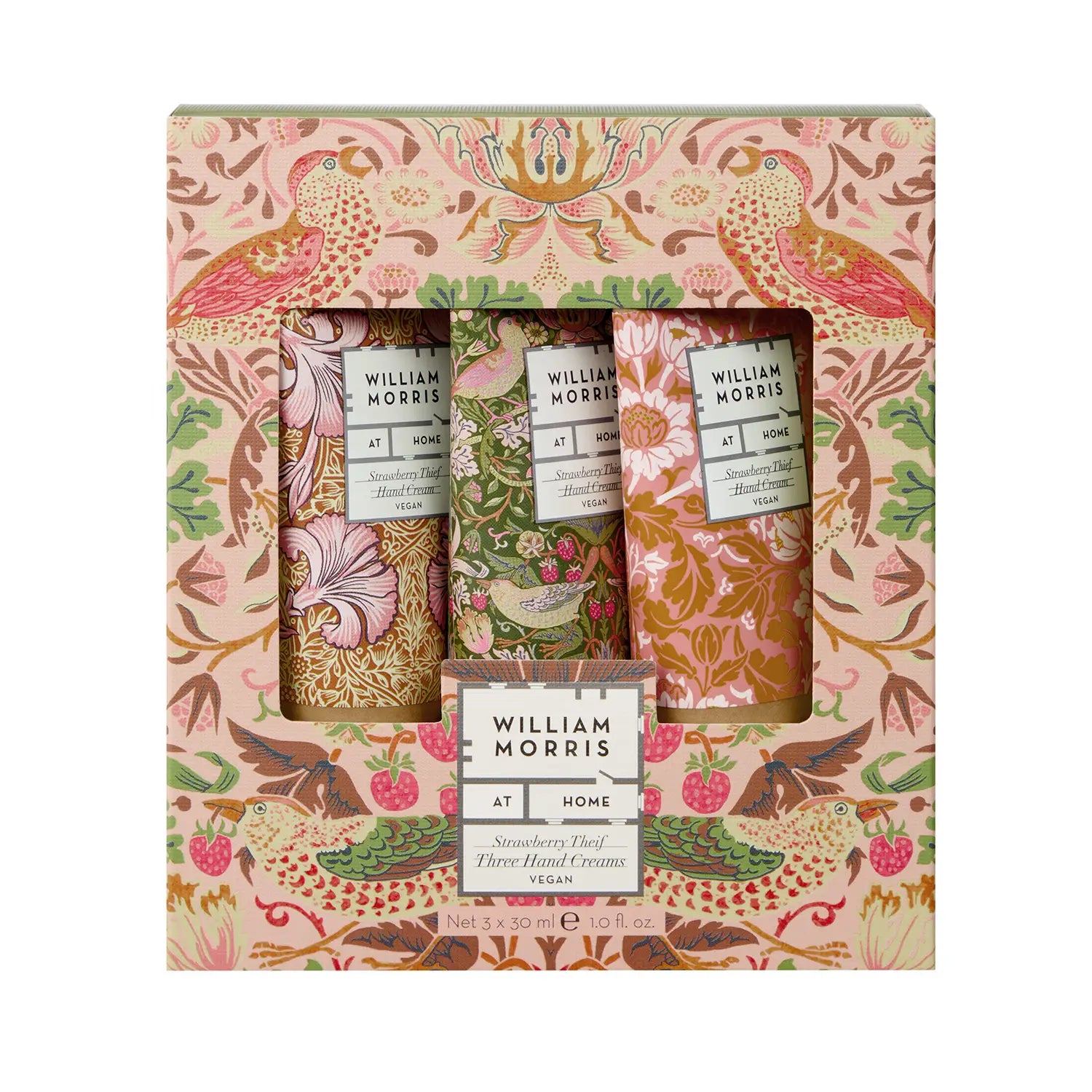 William Morris At Home The Voyager Strawberry Thief Hand Cream Trio