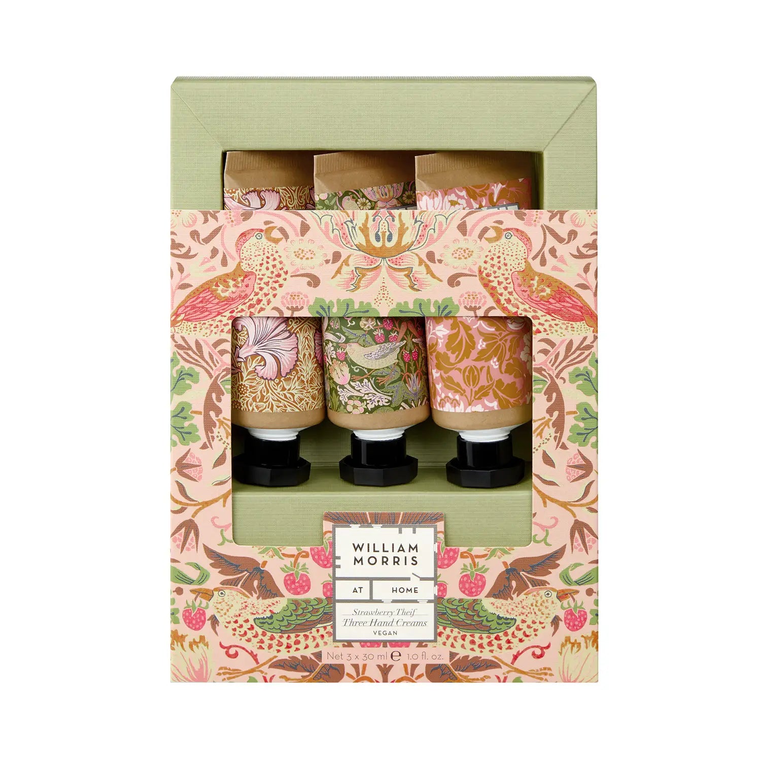 William Morris At Home The Voyager Strawberry Thief Hand Cream Trio
