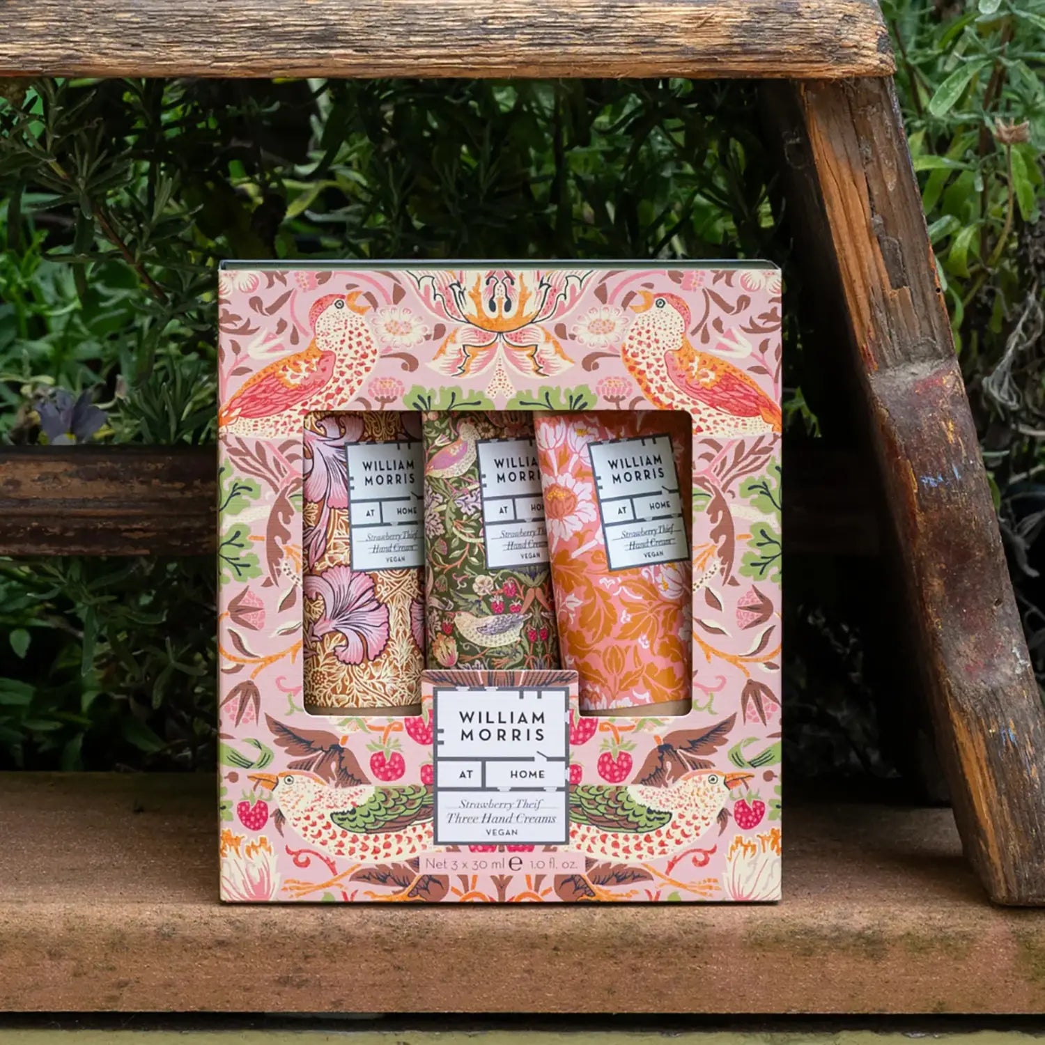 William Morris At Home The Voyager Strawberry Thief Hand Cream Trio