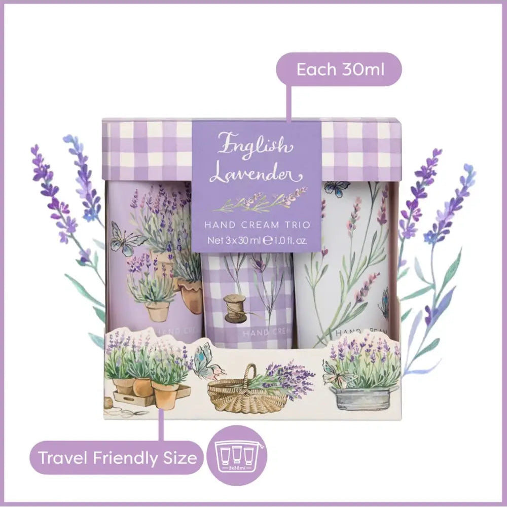 English Lavender Hand Cream Trio