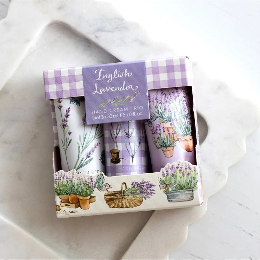 English Lavender Hand Cream Trio