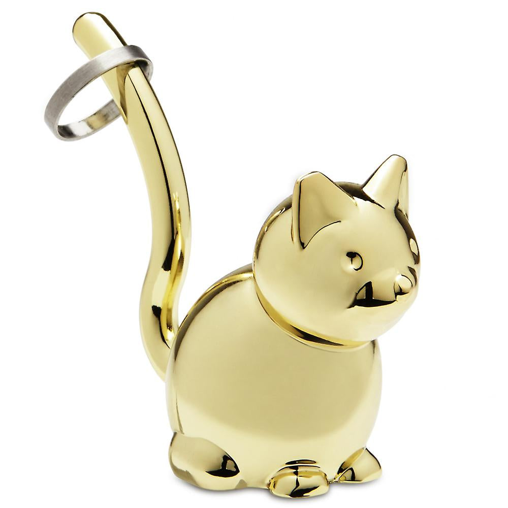 Zoola Ring Holder Brass - Cat