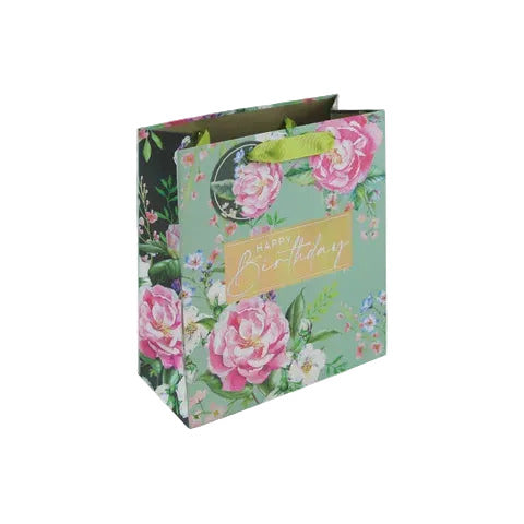 Medium Gift Bag - Floral Happy Birthday