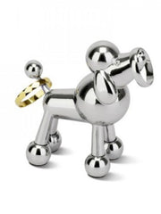 Zoola Ring Holder Chrome - Poodle