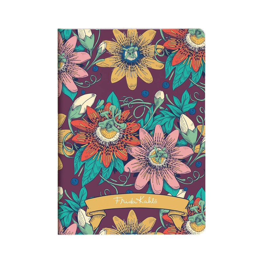 Stitched Lined Notebook A5 - Frida Kahlo