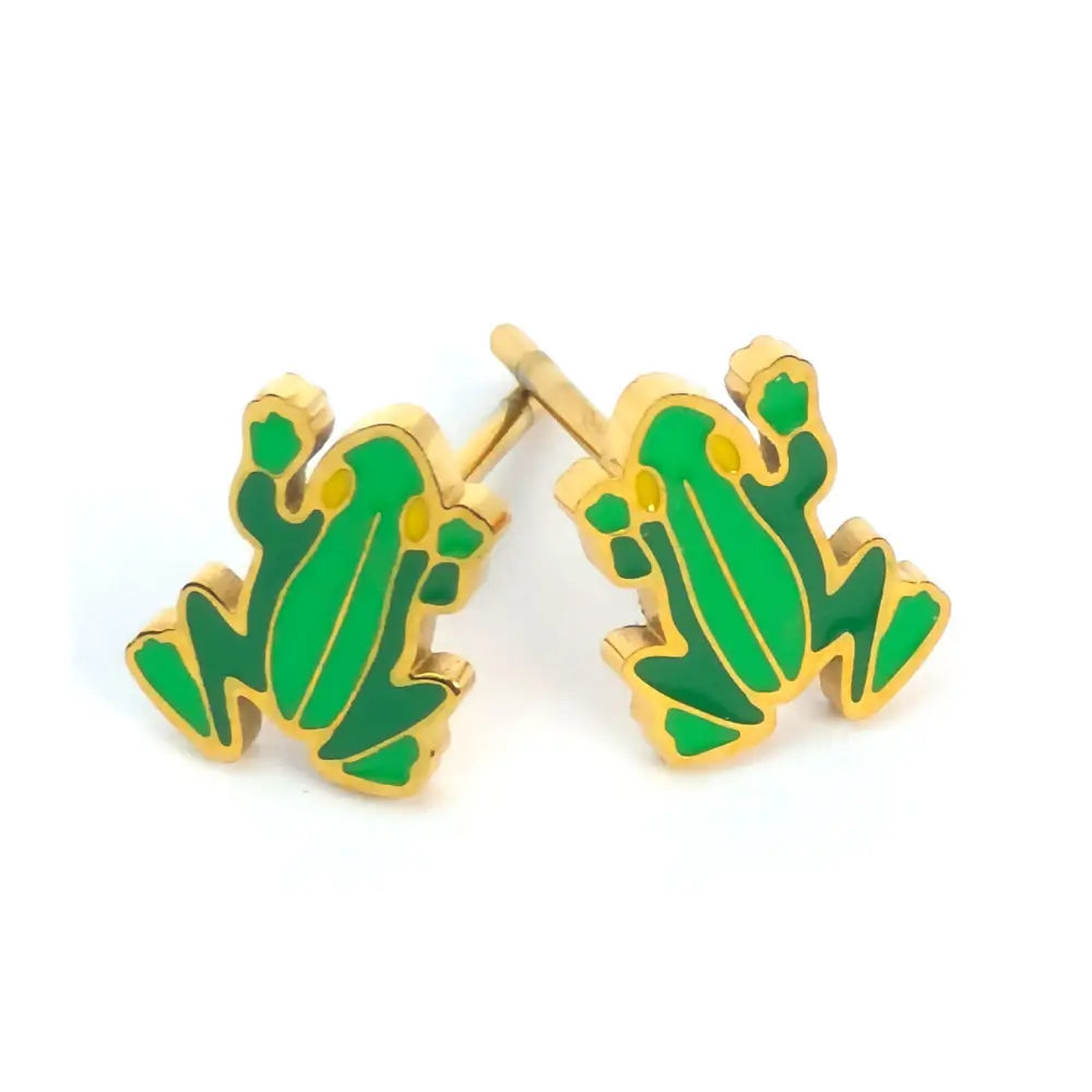 Stud Earrings - Frog