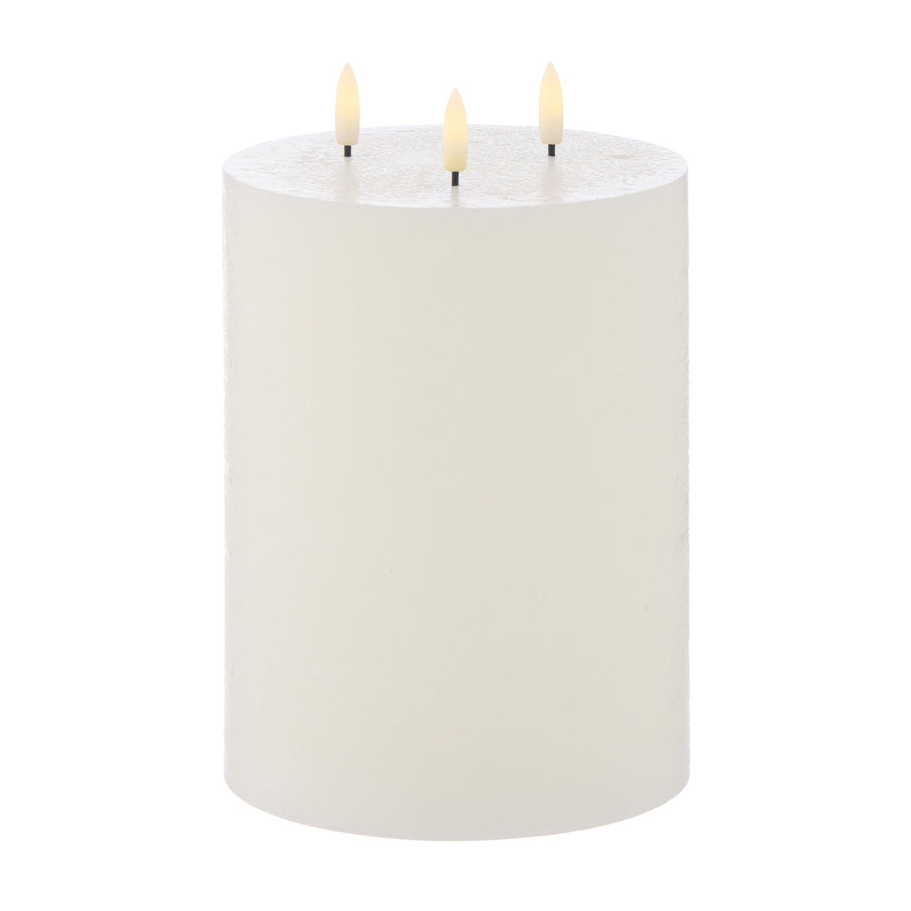 Hughe LED Flickering Pillar Candle - 15x20cm White