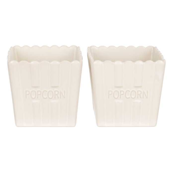 Peggy Small Popcorn Bowl S/2 - Off White