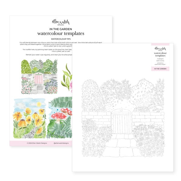Watercolour Templates - Garden