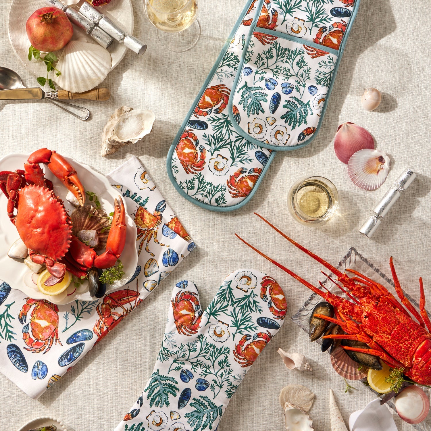 Double Oven Glove - Shellfish