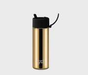 595ml Chrome Ceramic Reusable Bottle - Gold / Midnight