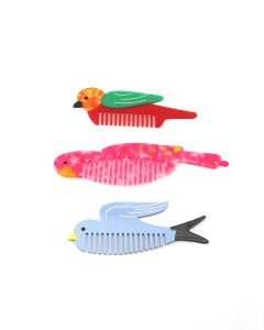 Hair Comb Small - Birds