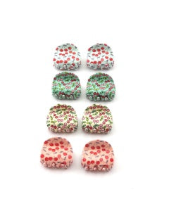 Hair Clips Small - Cherries Set of 2