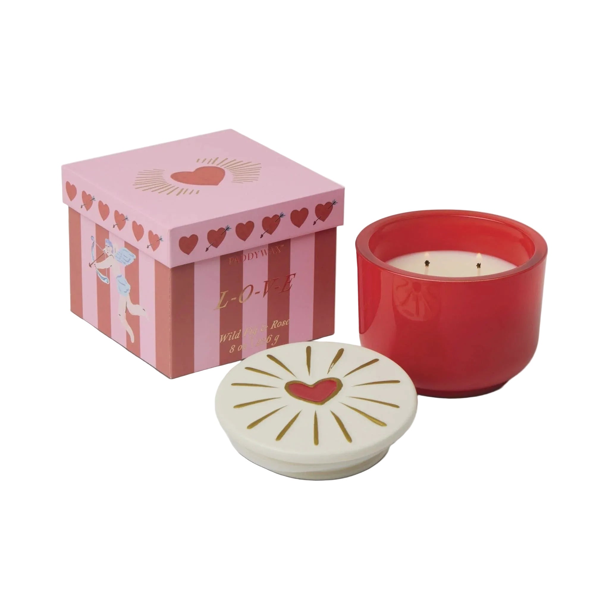 Charmed Candle with Heart - Wild Fig & Rose
