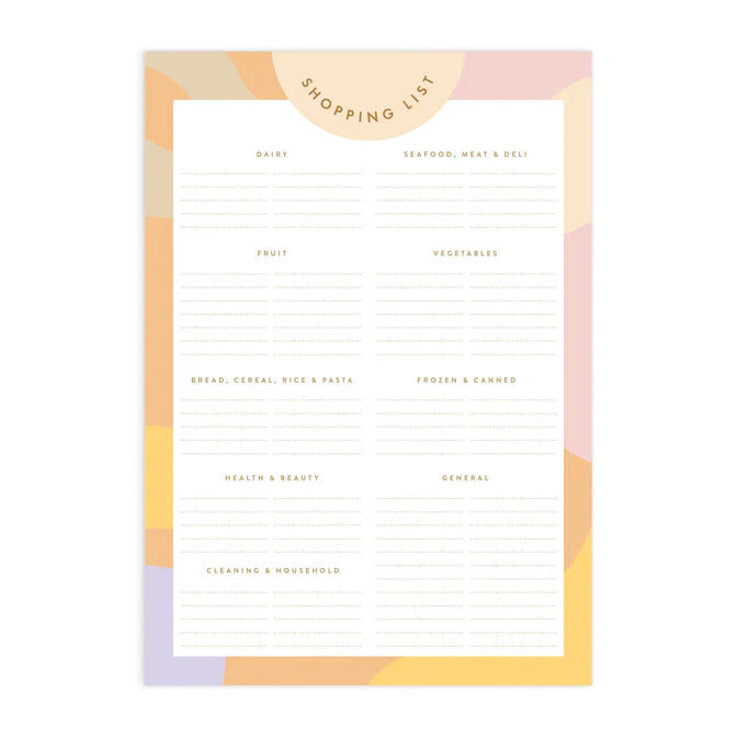 A5 Shopping List Magnet Notepad