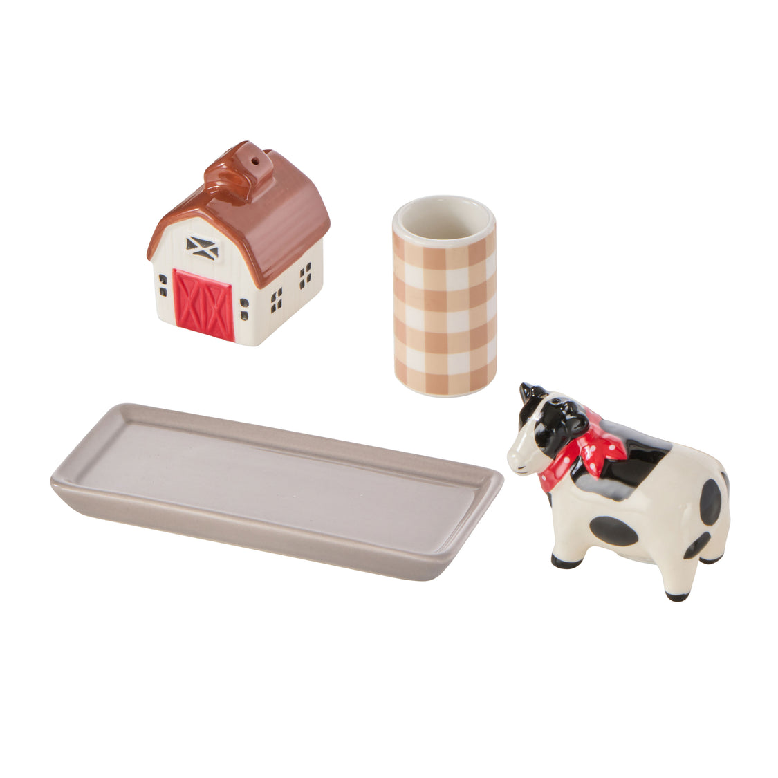 Homestead Salt & Pepper Shaker with Toothpick Holder