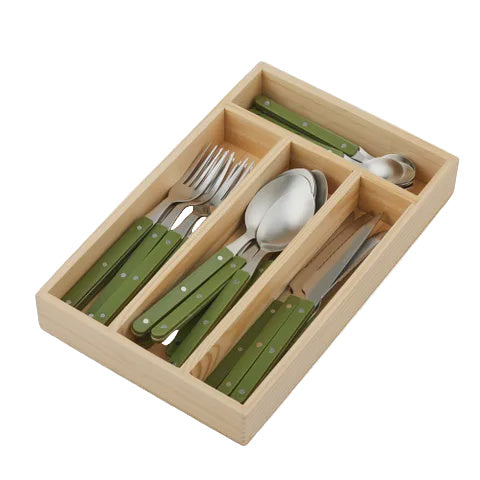 Remy 24pc S/S Cutlery - Olive