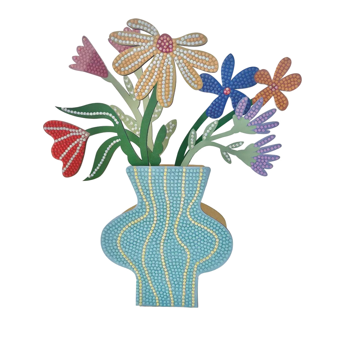Diamond Art Vase of Flowers - Blue