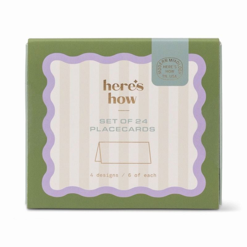 Placecards Set of 24 - Stripes