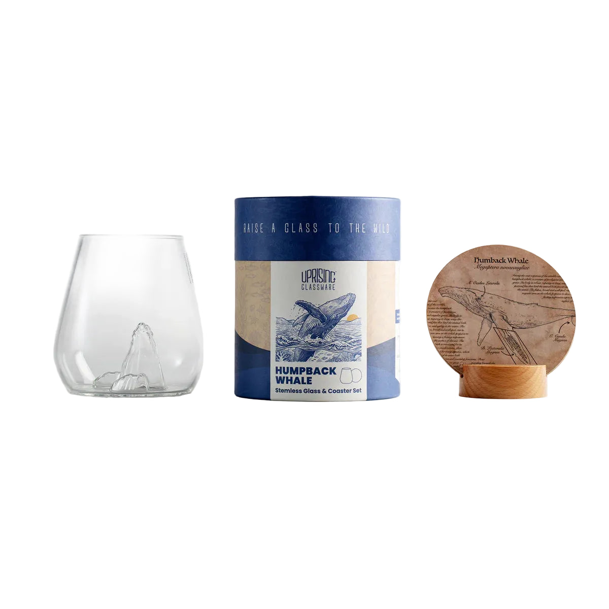 Uprising Stemless Glass - Humpback Whale