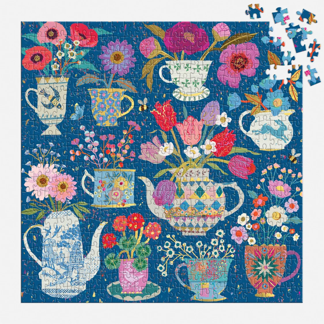 500pc Foil Puzzle - Potted Teacups
