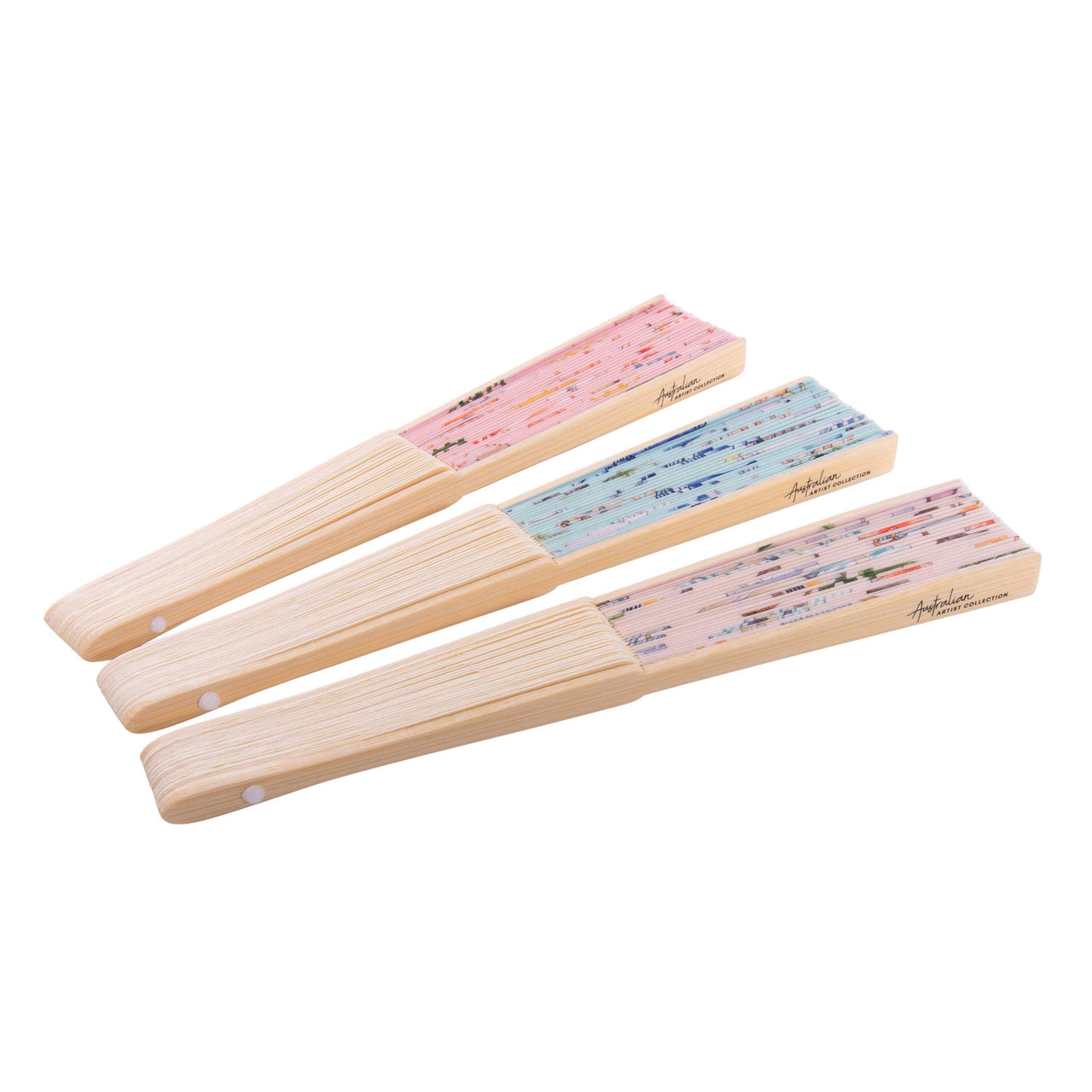 Bamboo and Paper Fans - Seaside