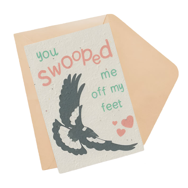 Plantable Card - Swooped Me Magpie