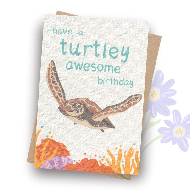 Plantable Card - Turtle Birthday