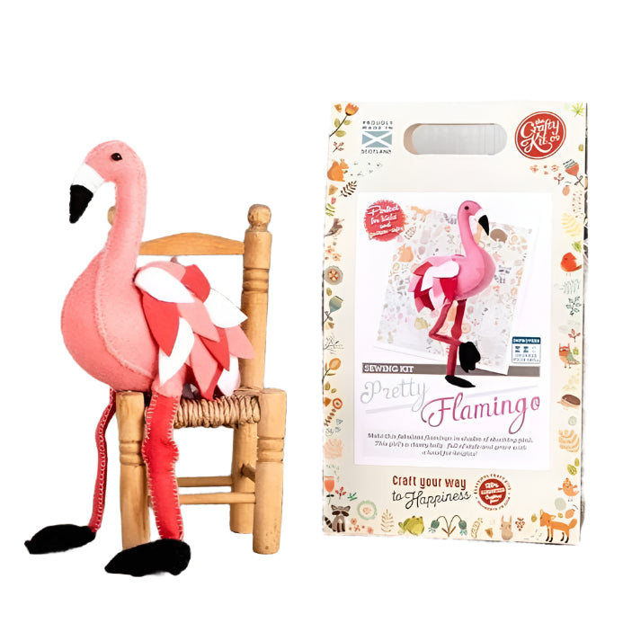 Pretty Flamingo Felt Sewing Kit