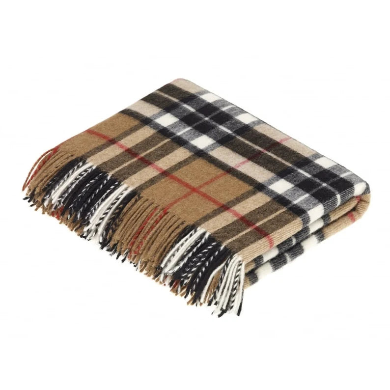 Camel Thompson Tartan Throw