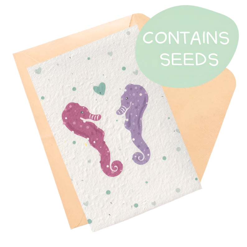 Plantable Card - Seahorses Love