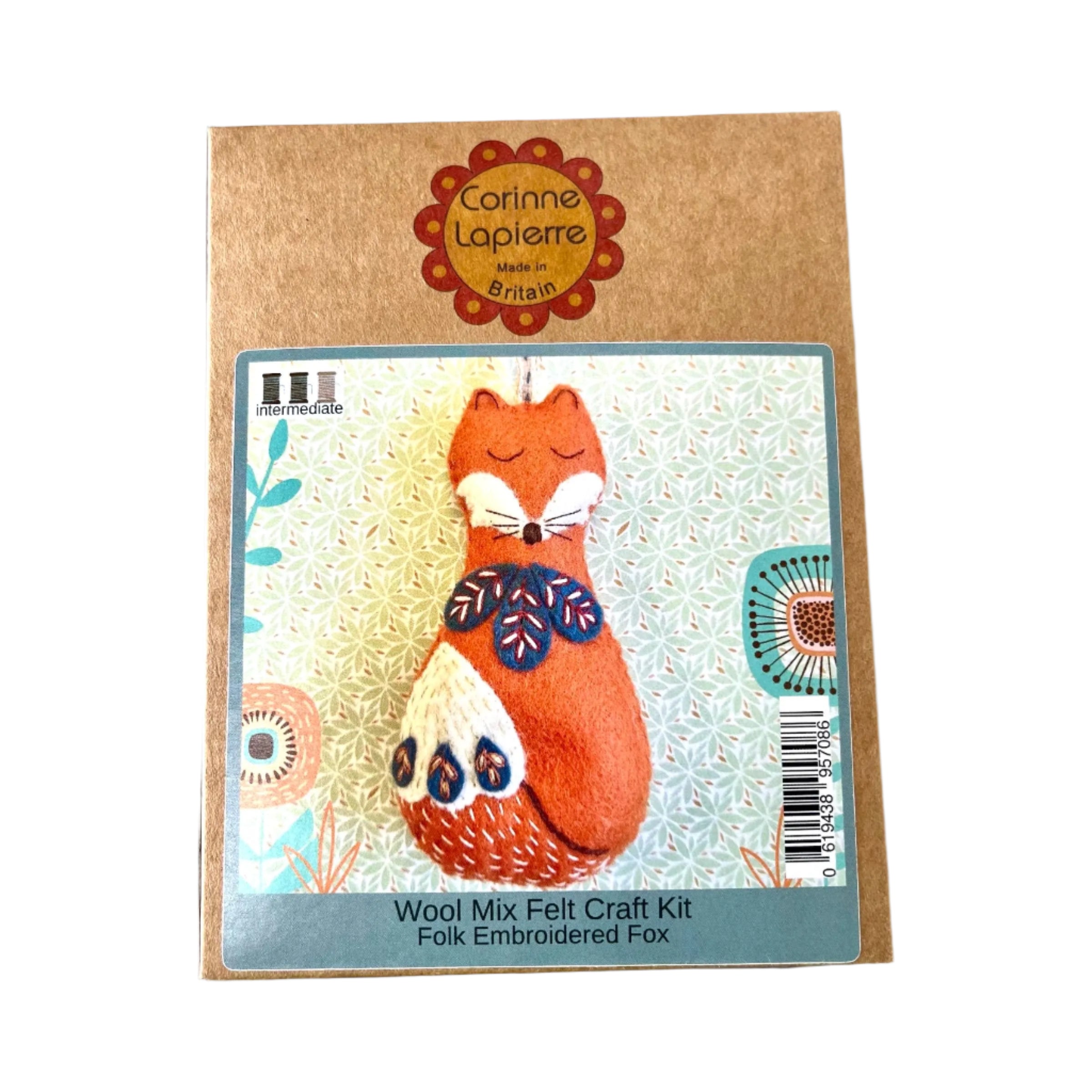 Mini Felt Craft Kit - Folk Embroidered Fox
