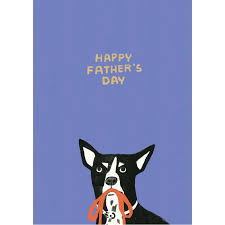 Happy Father's Day Dog With Lead Card
