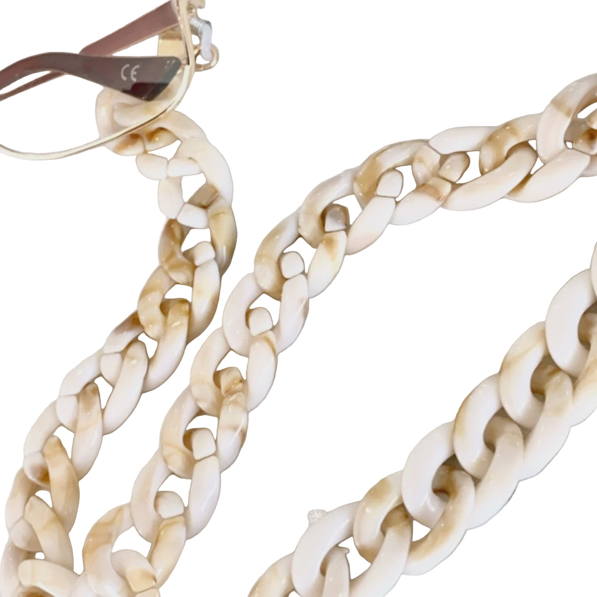 Glasses Chain Chunky - Sand Tortoise Shell