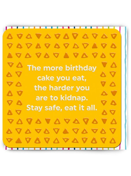 Stay Safe Eat Cake Card