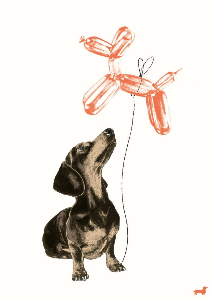 Dog & Balloon Card
