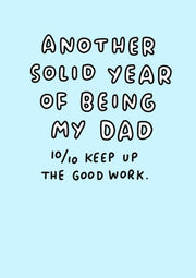 Dad Good Work Card